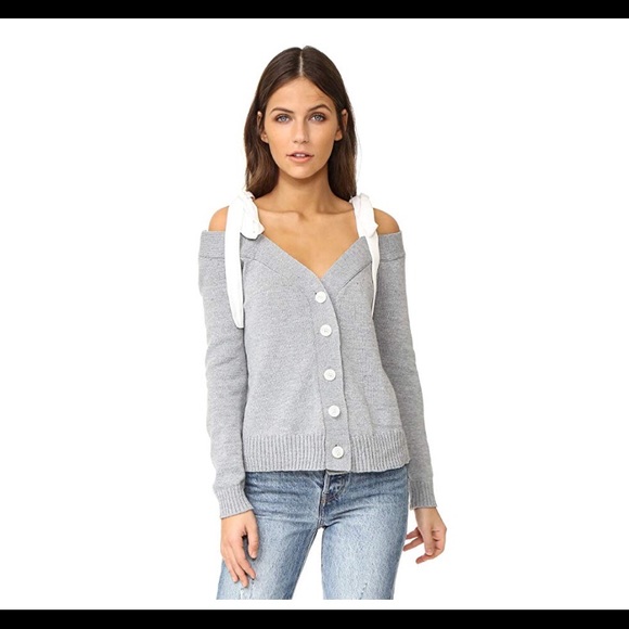English Factory Sweaters - English Factory off the shoulder cardigan
